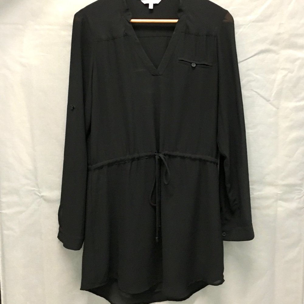 NAKED ZEBRA Black Shirt Dress | Size M